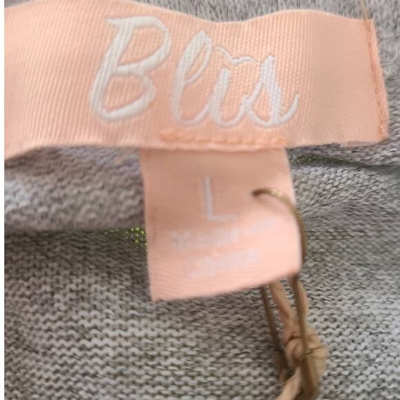 Blis Women's Relaxed Long Sleeve Tee -Gray Size Large Lightweight Soft Knit NWOT - Picture 5 of 10